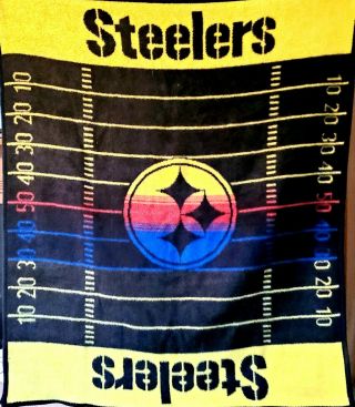 Nfl Pittsburgh Steelers Soft Fleece Throw Blanket 48.  5 " X 60 " (1)