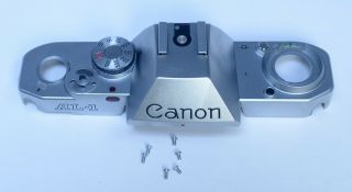 Canon Al - 1 Top Cover Bezel W Screws Vintage Slr Film Camera Parts Japan