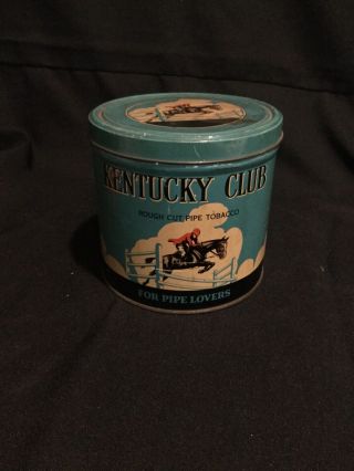 Vintage Blue Kentucky Club Tobacco Tin