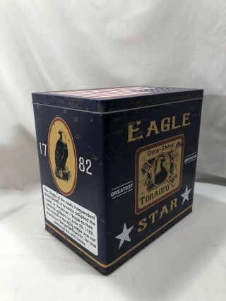 Eagle Star Tobacco Large Tin Patriotic American Rustic Decor Storage Metal Box 2