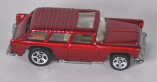 Vintage Candy Apple Red Hotwheels 1969 Chevy Nomad Die - Cast Vehicle Car