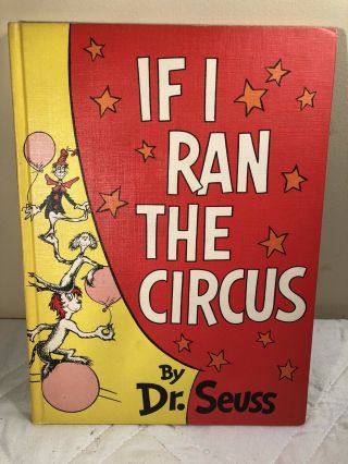 Vintage 1956 Dr.  Seuss If I Ran The Circus Hardcover 1st Edition