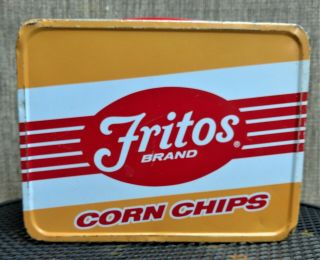 Vintage Fritos Corn Chips Lunch Box Lunchbox W/no Thermos King Seeley Thermos