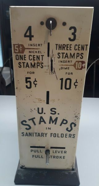 Vintage 1 Cent And 3 Cent Stamp Machine