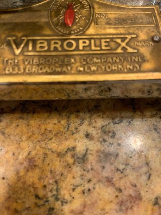 VINTAGE VIBROPLEX TELEGRAPH SIGNAL KEY KEYER BUG MORSE CODE Chrome 2