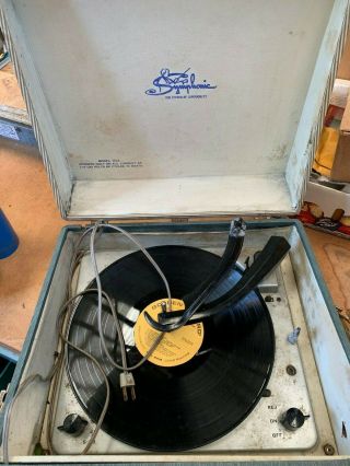 Vintage Symphonic 4 - Speed Portable Record Player,  Early 1960s,  Stereophonic