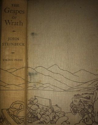 Grapes Of Wrath John Steinbeck 1939 1st/7th Viking Press