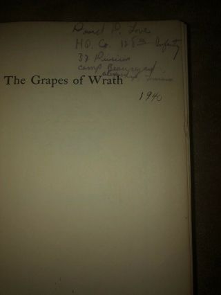 Grapes Of Wrath John Steinbeck 1939 1st/7th Viking Press 3
