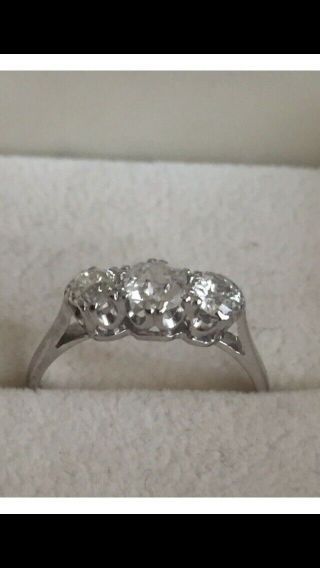 Lovely Antique 1920’s 18 ct White Gold,  Platinum and Diamond ring 2