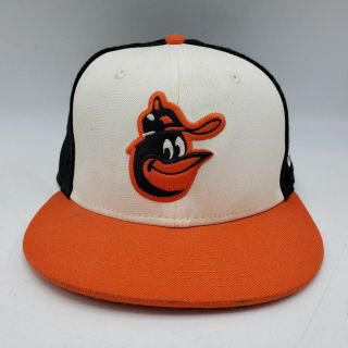 Era Cooperstown Baltimore Orioles Fitted Baseball Hat Black White & Orange
