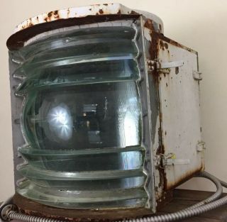 Vintage Ca1930’s Portable Lighthouse Aga 4th Order Fresnel Lens Uslhs Maritime