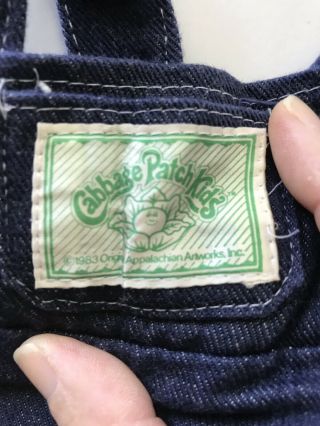 Cabbage Patch Kids Blue Jean Overalls Doll Clothing Vintage