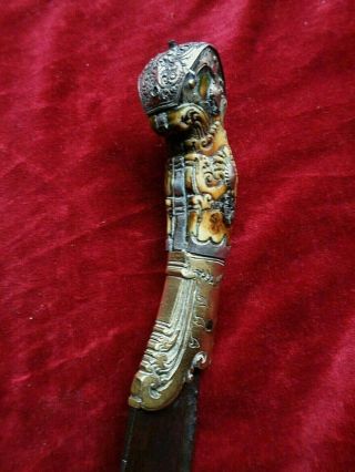 Circa 1750 Antique Piha - Kaetta Knife Sinhalese Pia Kaetta Dagger Kastane Sword
