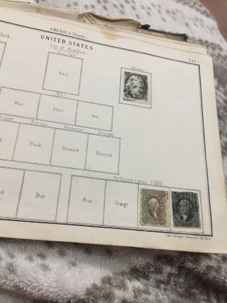 Rare Victorian Antique Usa United States City York Stamps Adams Washington