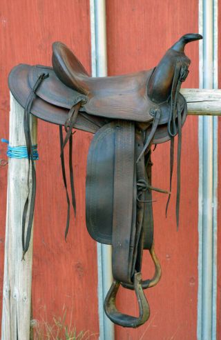 Antique 1900 George Lawrence Co.  Western Saddle,  Supple,  Rideable & Collectable