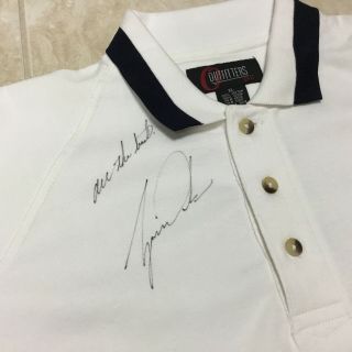 Vintage Rare Tiger Woods Autographed Signed Polo Golf Shirt Early Signature Wow