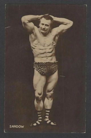 Eugene Sandow Body Builder Vintage Real Photo Postcard