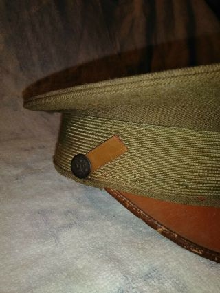 Vintage US Army WW2 Officer ' s Uniform Cap Hat & Badge 3