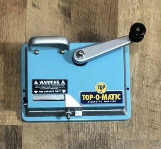 Top O Matic Cigarette Rolling Machine Baby Blue Tobacco Injector