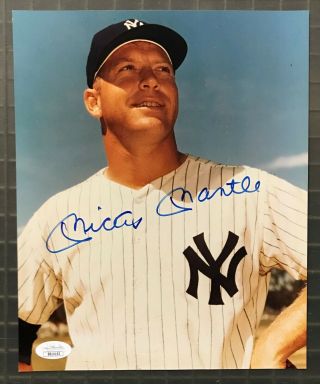 Mickey Mantle Signed 8x10 Photo Autographed Auto Jsa Loa York Yankees Hof