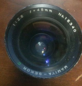 Vintage Mamiya Sekor C F:2.  8 F=45mm Camera Lens No 15340