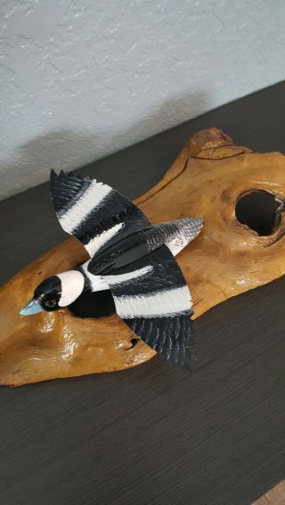 Carl Christiansen Bufflehead Duck Decoy Fish Decoy Lure Folk Art