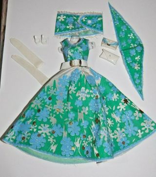 Vintage Barbie Sew 1722 Stardust Outfit With Very Hard To Find White Purse