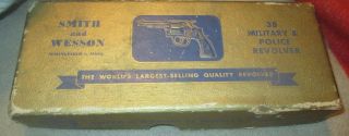 Vintage S&w.  38 4 Inch Revolver Picture Box Police & Military