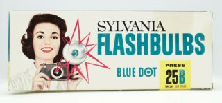 Vintage Sylvania Flashbulbs Blue Dot Press 25b Set Of 12
