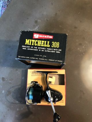 Garcia Mitchell 308 Vintage Ultra Light Spinning Reel W/ Box