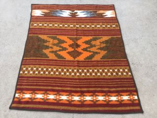 Vintage Biederlack Of America Southwest Tribal Aztec Throw Blanket 76 " X 60”