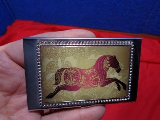 Vintage Business Card Case With Horse