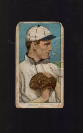T206 Walter Johnson Hof Pitching Poor To Fair Re - Backed With Polar Bear Back