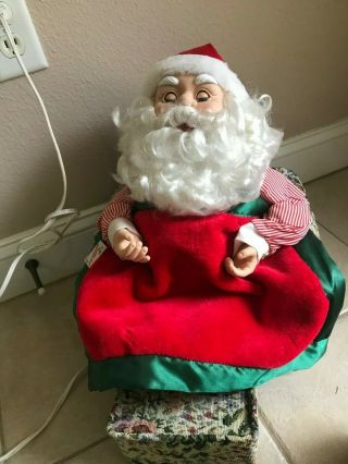 Vintage Telco Motion - Ette Animated Sleeping Snoring Santa Claus In Chair