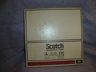 Vintage 3m Scotch 175 Reel To Reel Tape Box 10 - 1/2 " Tenzar Metal