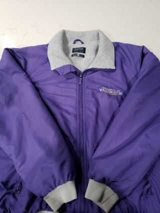 Vintage 90s Uw Washington Huskies Gear Jacket Size Xl