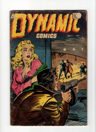 Dynamic 1 Vintage Iw Enterprise Comic Golden Age 10c Crime