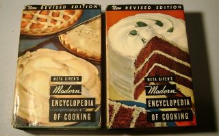 Vintage 1956 3rd Ed Meta Given Encyclopedia Of Cooking Cook Books - Vol 1 & 2