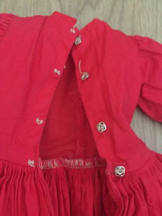 Vintage Madame Alexander Cissy Red Doll Dress 3