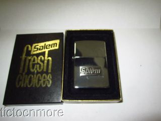 Retro Zippo Lighters Salem Cigarettes Logo Lighter Promo & Box D.  1991 Vii