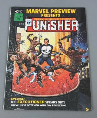 Vintage 1975 Curtis Marvel Preview Presents No.  2 The Punisher Comic Book