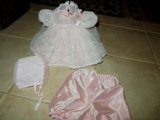 18 " Madame Alexander Kitten Doll Replacement Tagged Dress Bonnet Hat Outfit