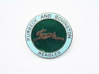 Hunting Purbeck & Bovington Beagles Vintage Hunting Badge