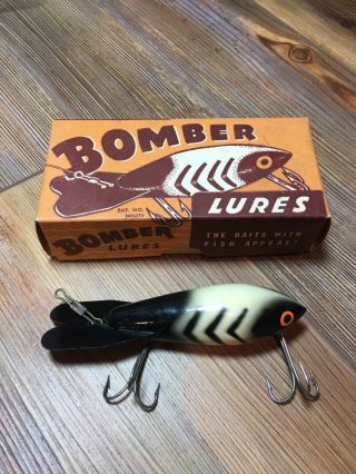 Vintage Fishing Lure Bomber Bait W / Box & Papers Old Texas