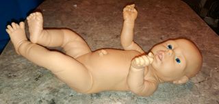 Vintage Newborn Anatomically Correct Doll Baby Girl Blue Eyes 19 "