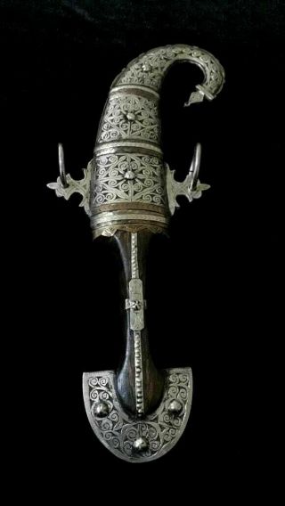 Antique Vintage Islamic Yemeni Dagger Jambiya Khanjar Koummya Arabic Knife Sword