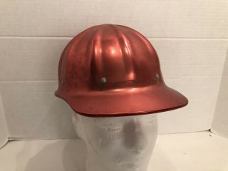 Vintage Superlite By Fibre Metal Red Anodized Aluminum Hard Hat
