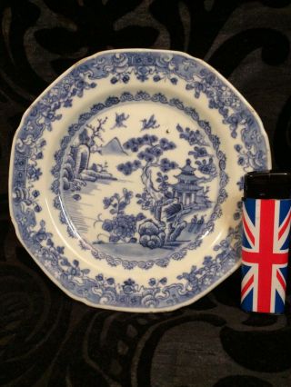 Fine Antique Chinese Export Porcelain Blue And White Plate C 1760