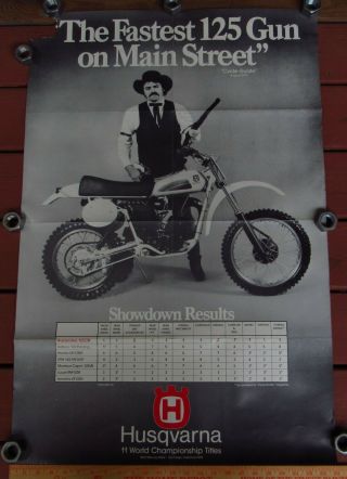 1977 Husqvarna 125cr Poster Vintage Motocross Motorcycle 125 Cr125