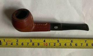 Vintage Mastercraft Marocco Leather Pipe - Meerschaum Lined Imported Briar.  Italy